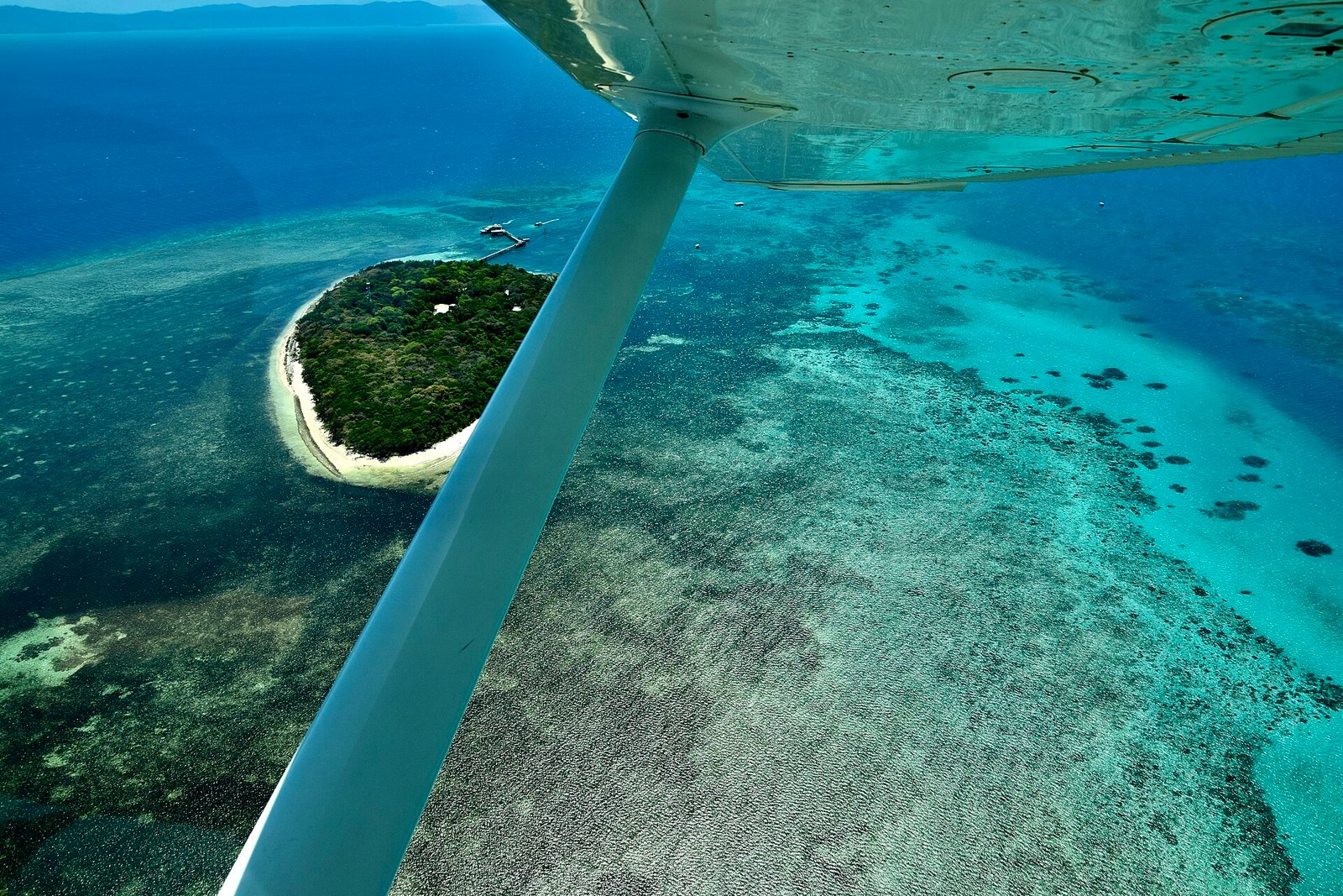 Aerial view of the Great Barrier Reef