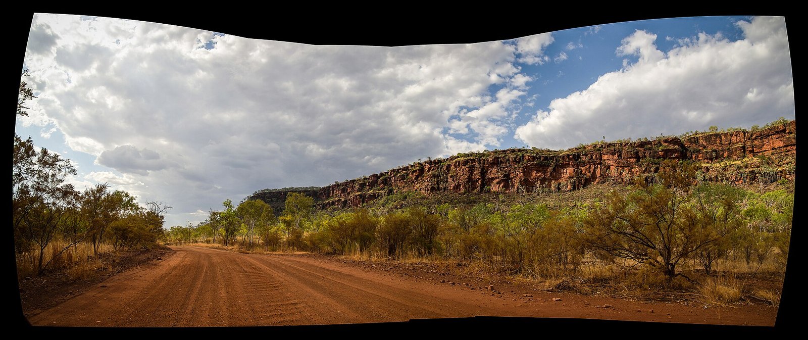 An open outback road in Australia