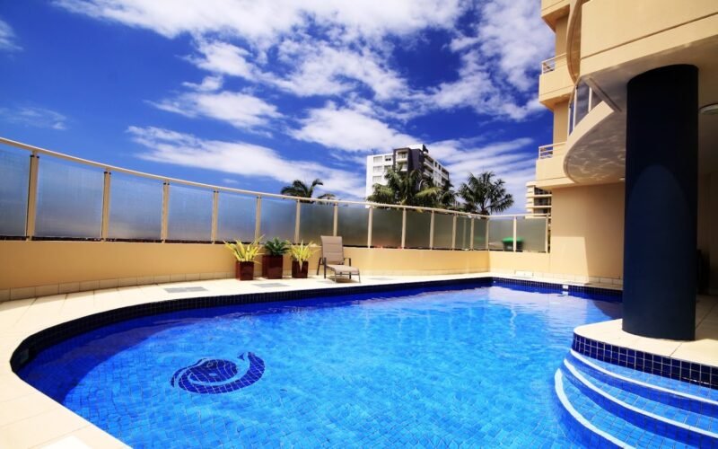 Swimming pool at Beaches International, Forster