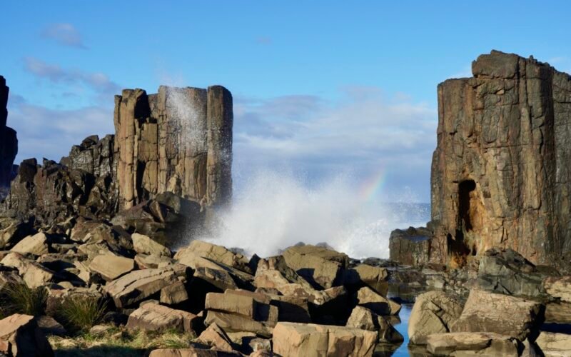 The Boneyard — Bombo Headland Quarry geological site at dawn, Kiama NSW