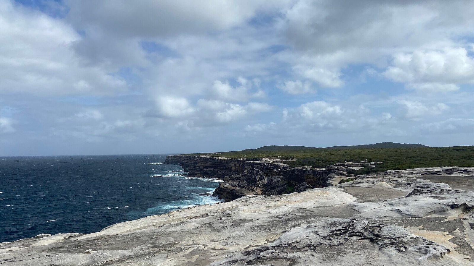 Cliff face and ocean at Cape Solander, Kamay Botany Bay National Park