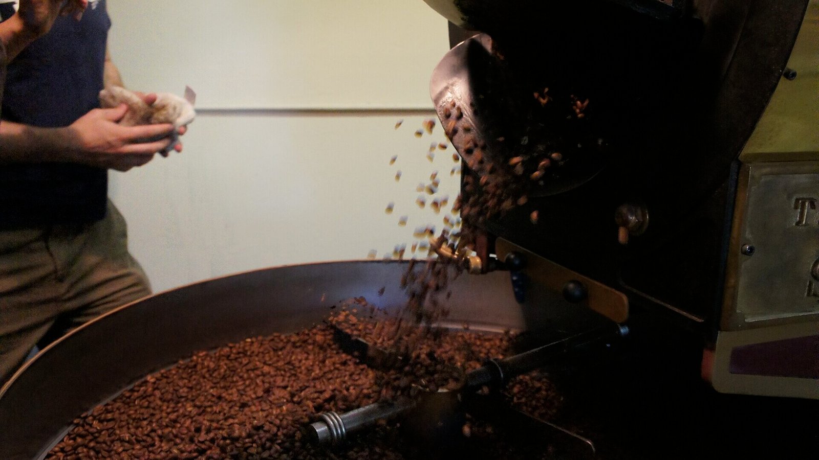 SONY DSC - AustralianSecret Freshly roasted coffee beans at a Sydney roaster