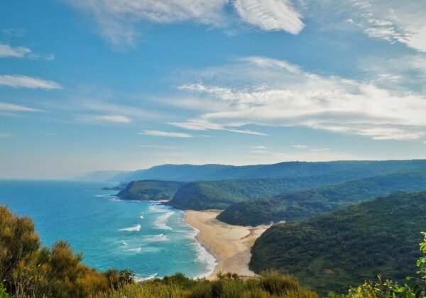 Coastal cliffs looking south from Garie Head, Royal National Park