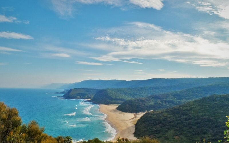 Coastal cliffs looking south from Garie Head, Royal National Park