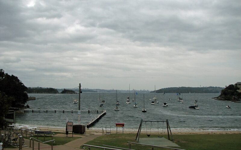 Calm harbour water at Little Manly Beach