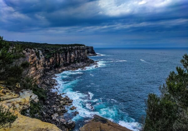 Cliffs at North Head sanctuary, Manly, overlooking the Tasman Sea