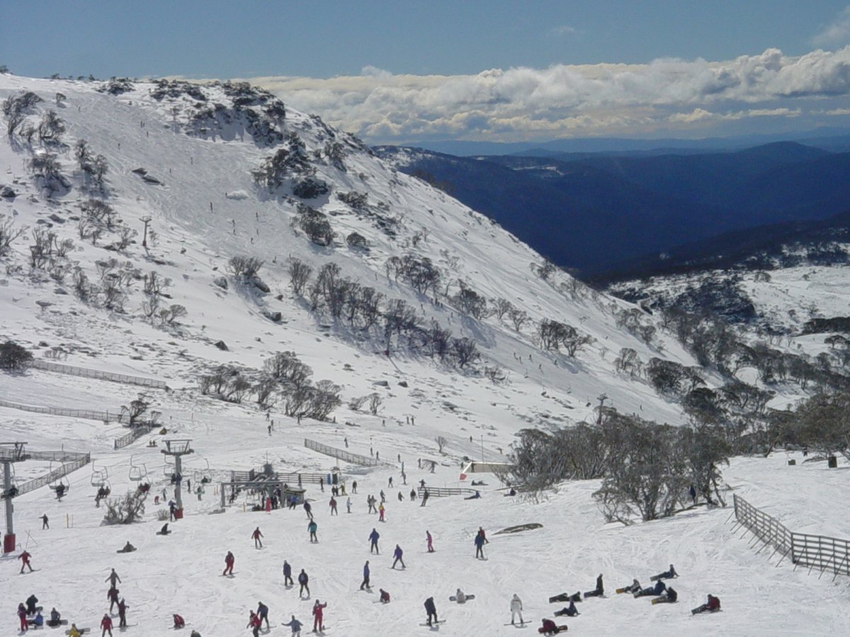 Ski slopes at Blue Cow, part of the Perisher resort area
