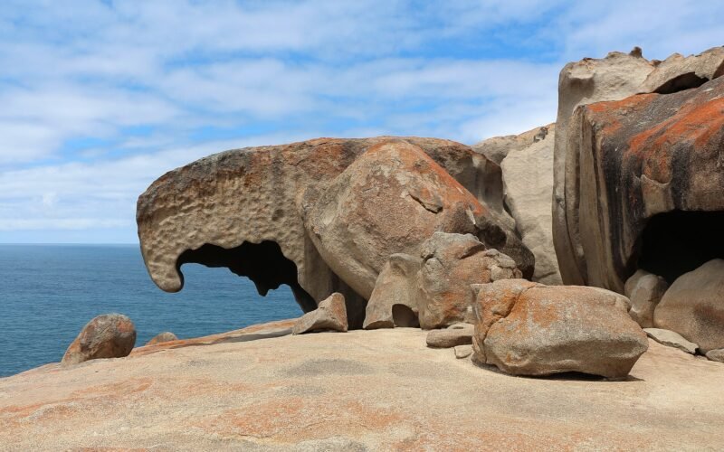 Wind-carved granite shapes at Remarkable Rocks, Kangaroo Island SA