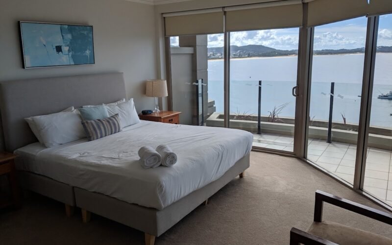 Bedroom with ocean view at Star of the Sea, Terrigal