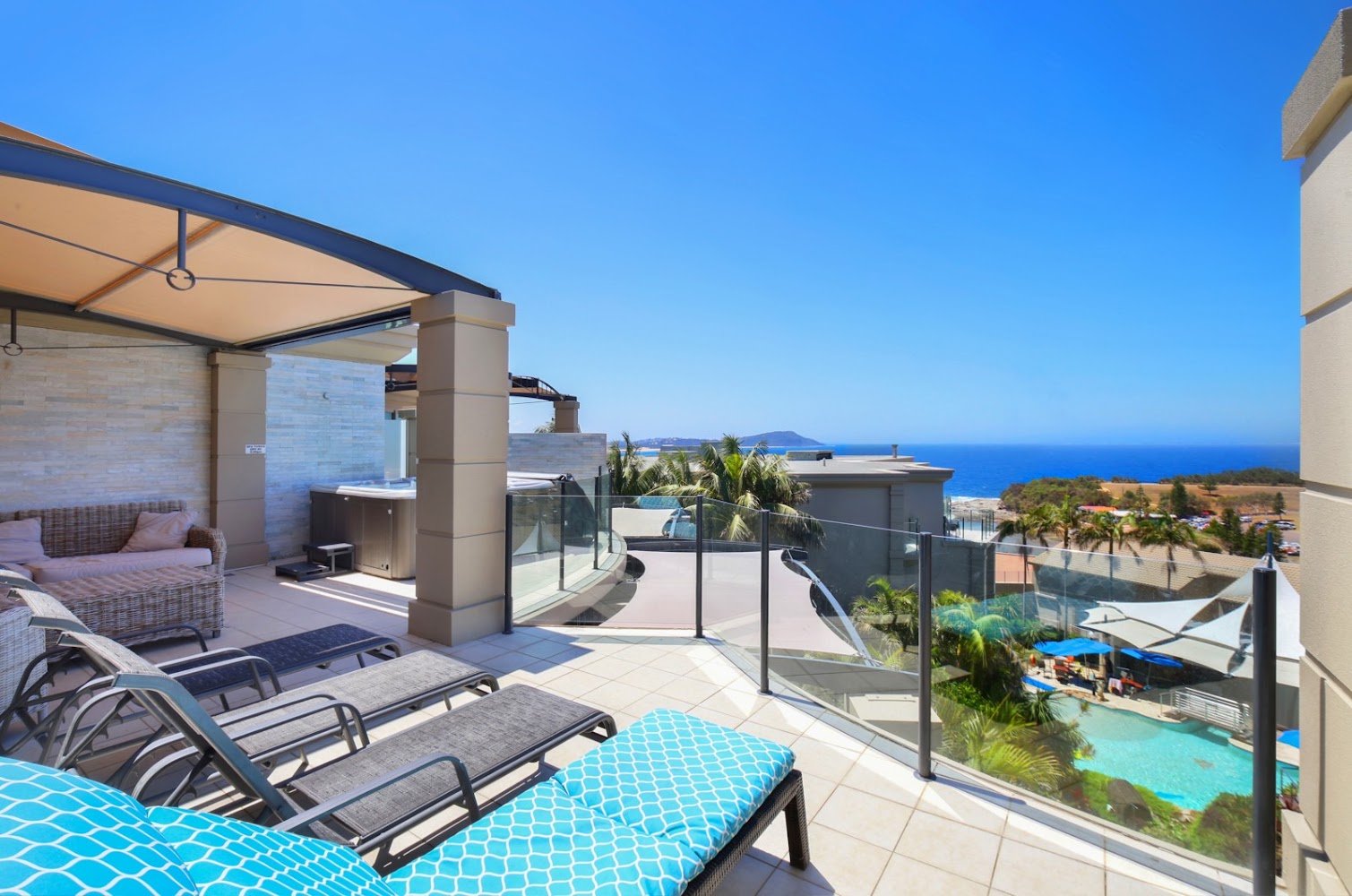 star-of-the-sea-terrigal-patio - AustralianSecret Ocean-view patio and pool deck at Star of the Sea, Terrigal NSW