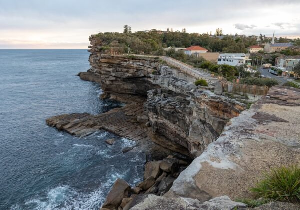 Sandstone clifftop at The Gap, Watsons Bay, overlooking the Tasman Sea