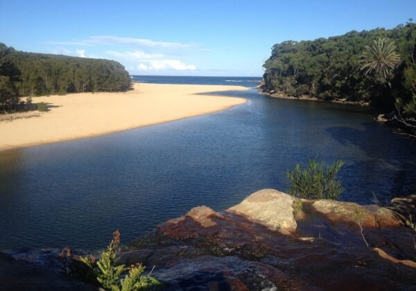 The lagoon and waterfall at Wattamolla, Royal National Park NSW