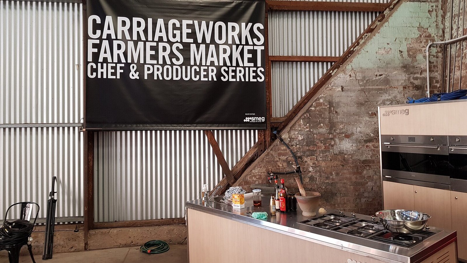 Carriageworks Farmers Market signage, Eveleigh, Sydney