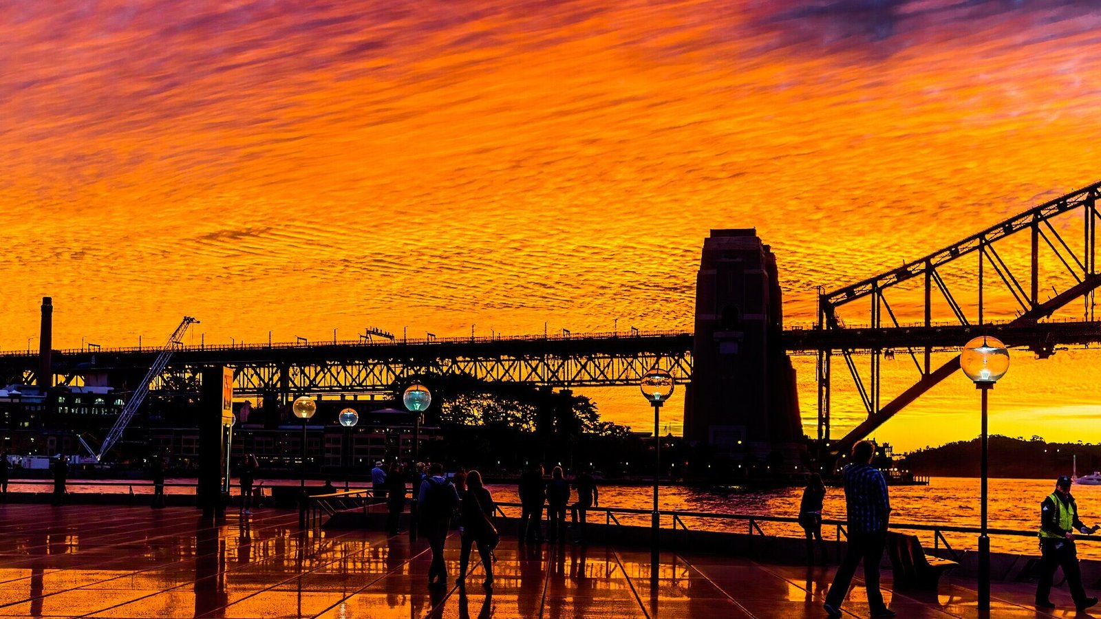 Sunset over the Sydney Harbour Bridge